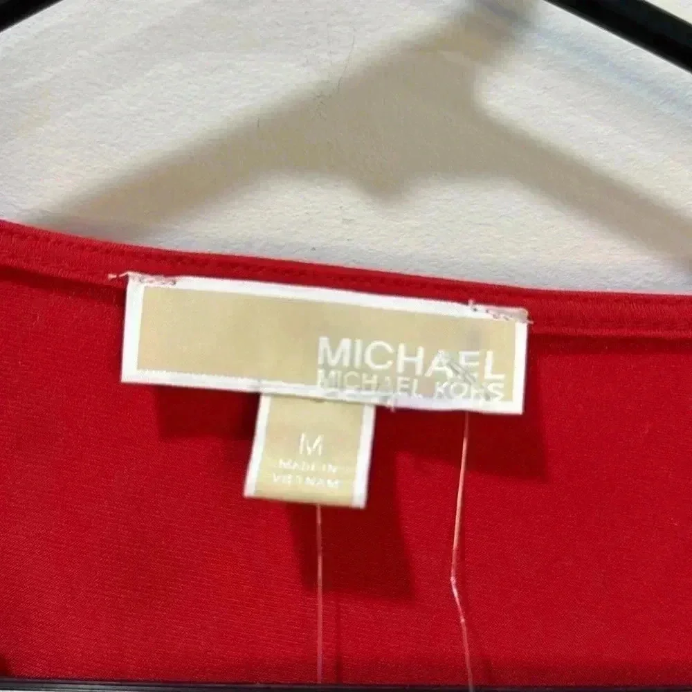 Michael Kors Gold Rhinestone V-Neck Long Sleeve Wrap Top - Size M